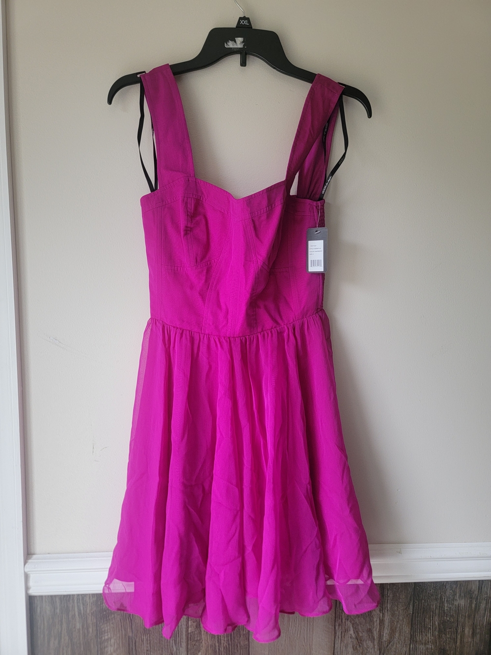 Girls' Bright Magenta Party Dress - Sleeveless Fit-and-Flare